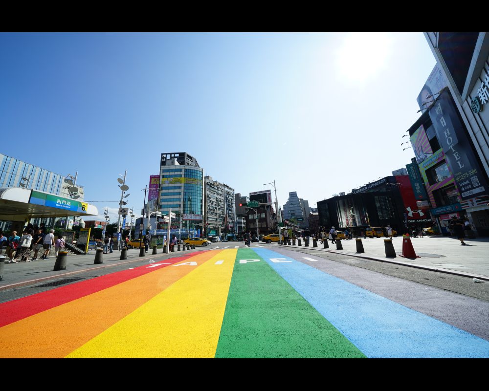 Ximending's rainbow crosswalk, Taipei